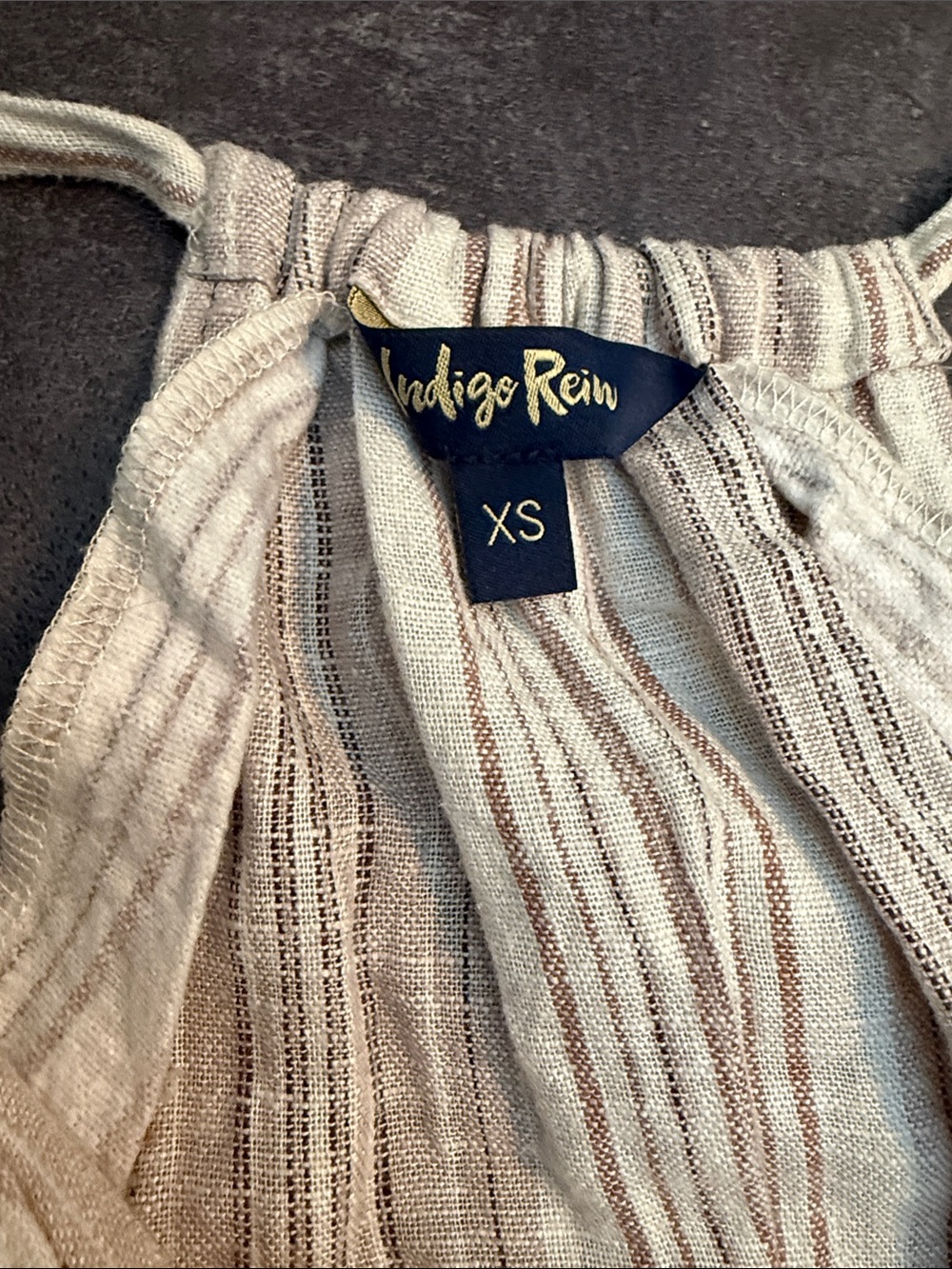 Indigo Rein Cream Striped Button-Front Maxi Dress - Picture 2 of 4